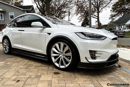 Carbonado 2016-2021 Tesla Model X SUV RZS Style Carbon Fiber Front Canards