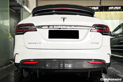 Alerón de maletero de fibra de carbono estilo RZS para Tesla Model X SUV Carbonado 2016-2025