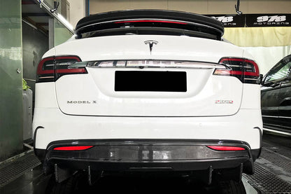 Carbonado 2019-2021 Tesla Model X SUV RZS Style Carbon Fiber Rear Diffuser