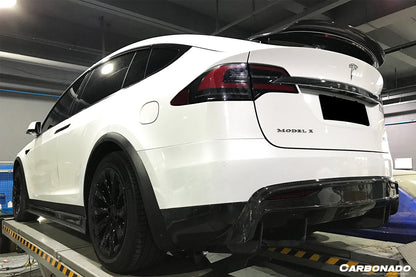Alerón de maletero de fibra de carbono estilo RZS para Tesla Model X SUV Carbonado 2016-2025