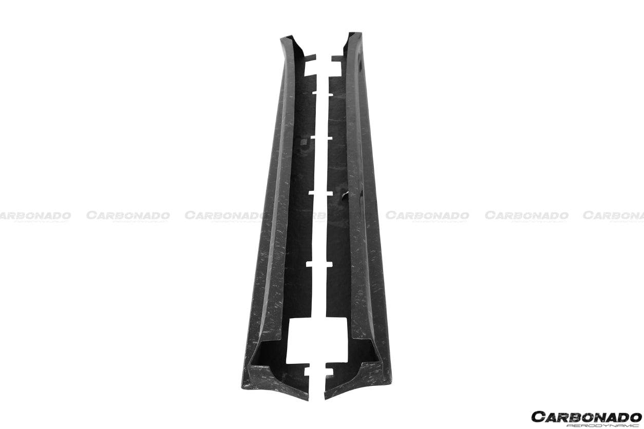 Carbonado 2016-2021 Tesla Model X SUV RZS Style Carbon Fiber Side Skirts