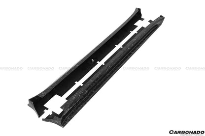 Carbonado 2016-2021 Tesla Model X SUV RZS Style Carbon Fiber Side Skirts