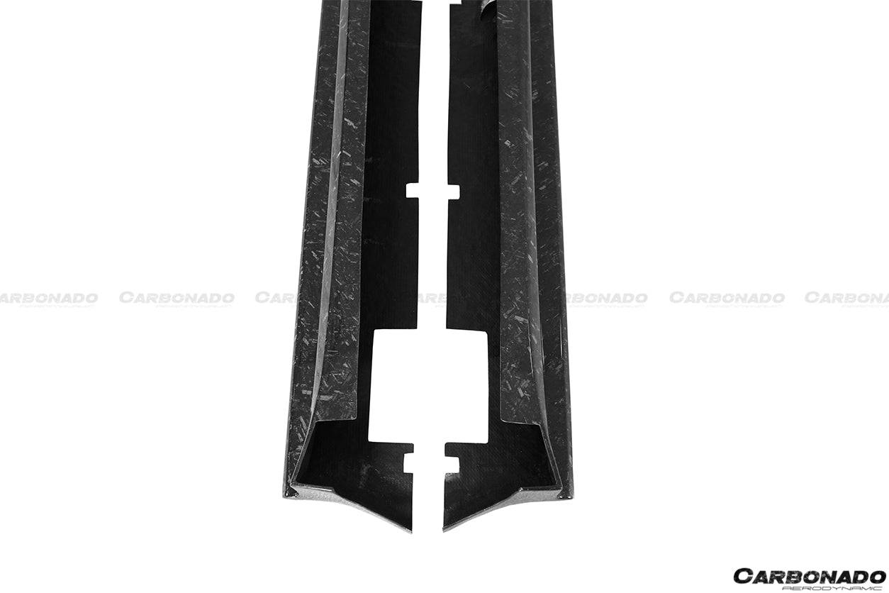 Carbonado 2016-2021 Tesla Model X SUV RZS Style Carbon Fiber Side Skirts