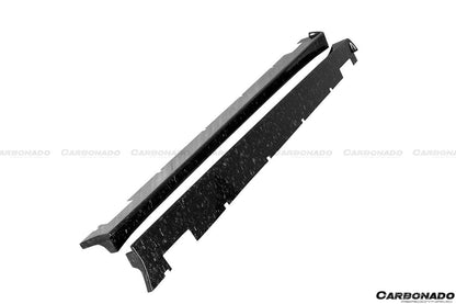 Carbonado 2016-2021 Tesla Model X SUV RZS Style Carbon Fiber Side Skirts