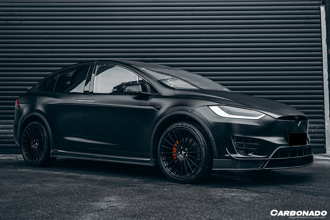 Carbonado 2016-2021 Tesla Model X SUV RZS Style Carbon Fiber Front Lip