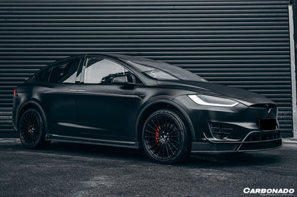 Carbonado 2016-2021 Tesla Model X SUV RZS Style Carbon Fiber Front Lip