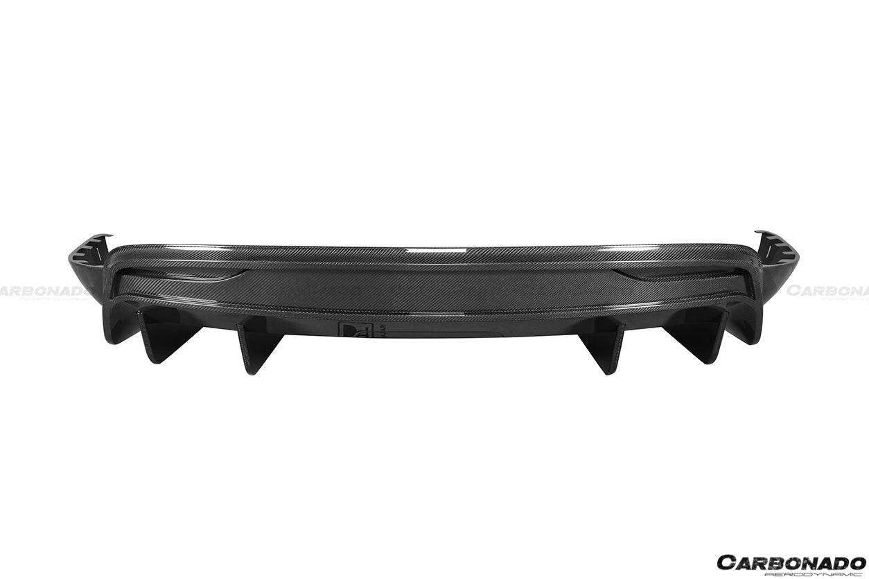 Carbonado 2016-2018 Tesla Model X SUV RZS Style Carbon Fiber Rear Lip