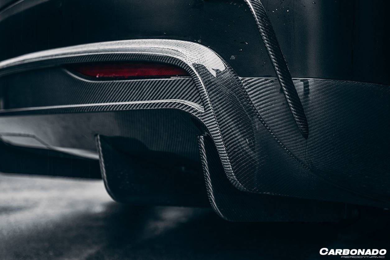 Carbonado 2016-2018 Tesla Model X SUV RZS Style Carbon Fiber Rear Lip