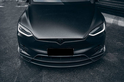 Carbonado 2016-2021 Tesla Model X SUV RZS Style Carbon Fiber Front Lip