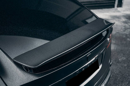 Alerón de maletero de fibra de carbono estilo RZS para Tesla Model X SUV Carbonado 2016-2025