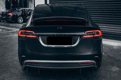 Carbonado 2016-2018 Tesla Model X SUV RZS Style Carbon Fiber Rear Lip