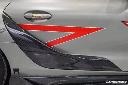 Reemplazo de moldura de panel de puerta de fibra de carbono estilo OEM para Toyota GR Supra (J29 DB) A90 A91 2019-2023