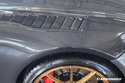 Carbonado 2015-2021 Mercedes Benz AMG GT GTS GTC GTR BK Style Partial Carbon Fiber Front Fender