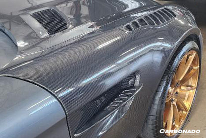Carbonado 2015-2021 Mercedes Benz AMG GT GTS GTC GTR BK Style Partial Carbon Fiber Front Fender