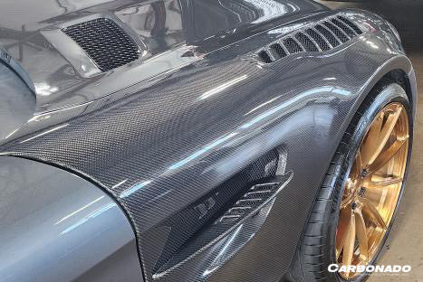 Carbonado 2015-2021 Mercedes Benz AMG GT GTS GTC GTR BK Style Partial Carbon Fiber Front Fender
