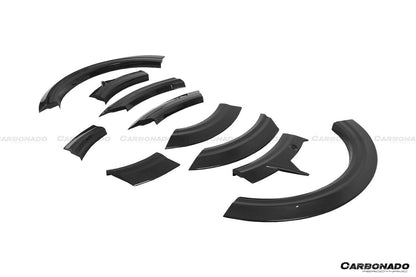 Carbonado 2020-2023 Audi RSQ8 AD Style Dry Carbon Fiber Fender Flare Wheel Trims