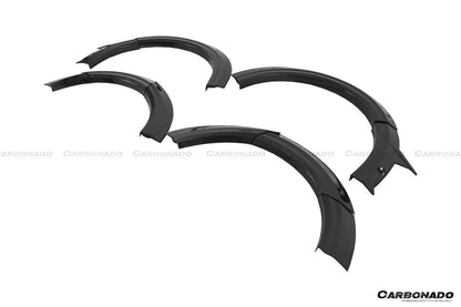 Carbonado 2020-2023 Audi RSQ8 AD Style Dry Carbon Fiber Fender Flare Wheel Trims