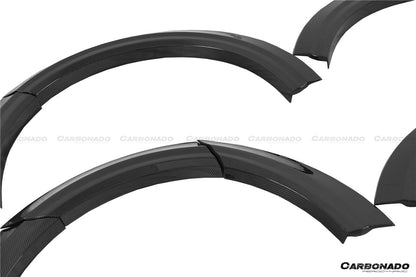 Carbonado 2020-2023 Audi RSQ8 AD Style Dry Carbon Fiber Fender Flare Wheel Trims
