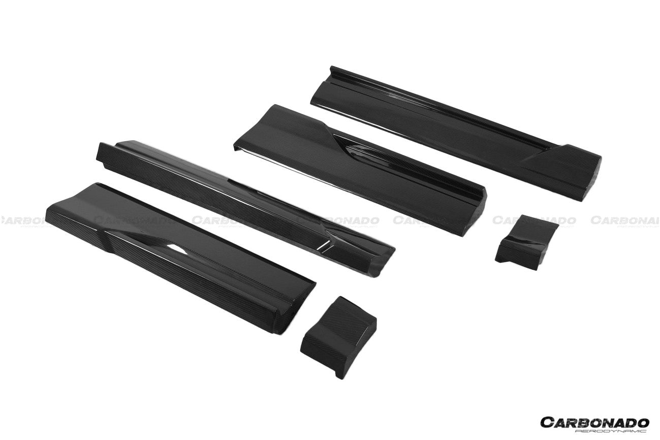 Carbonado 2019-2023 Audi Q8  SQ8  RSQ8 AD Style Dry Carbon Fiber Side Skirts