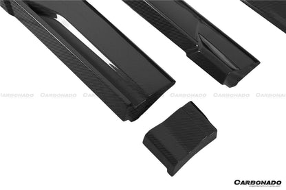 Carbonado 2019-2023 Audi Q8  SQ8  RSQ8 AD Style Dry Carbon Fiber Side Skirts