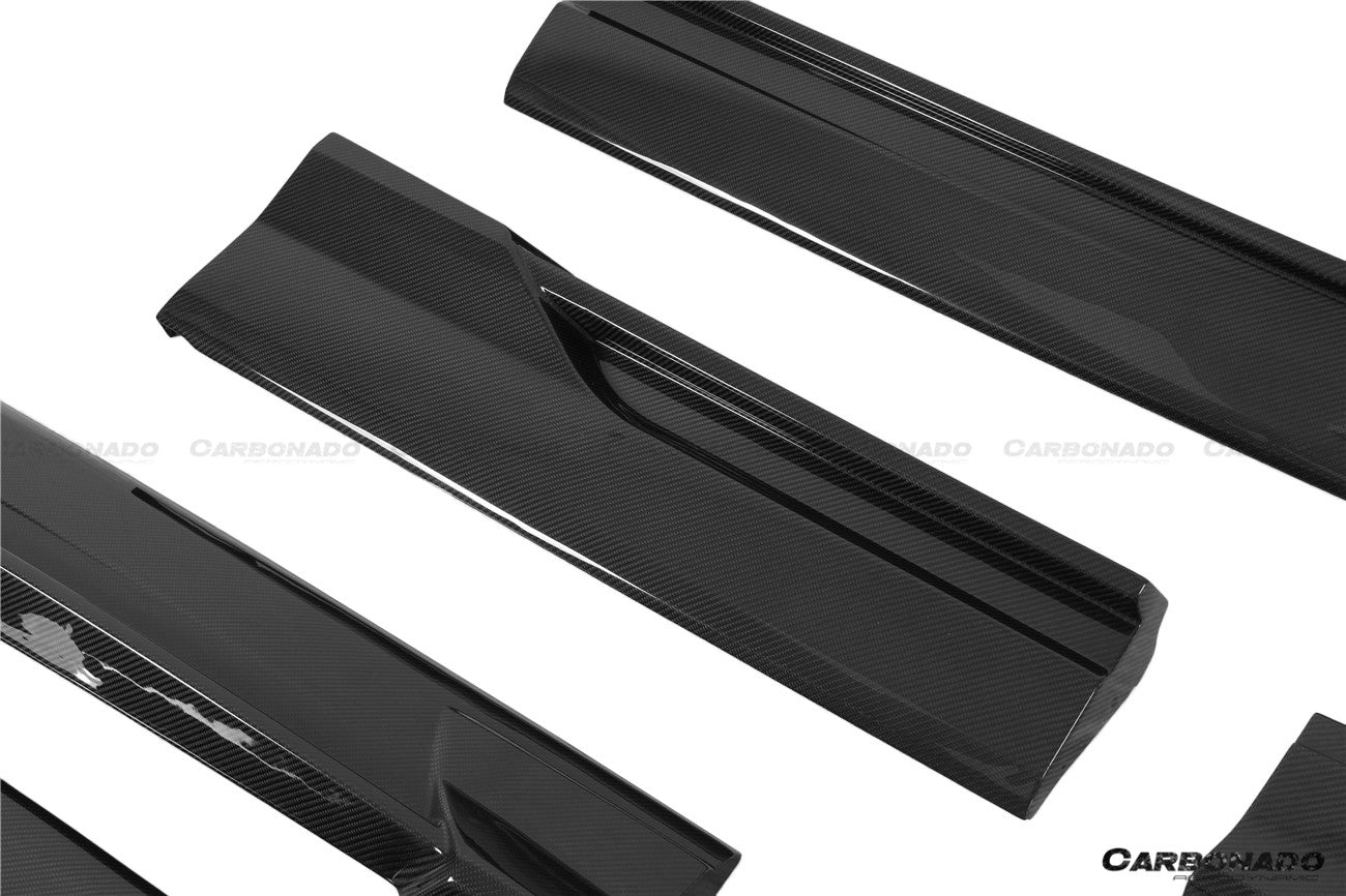 Carbonado 2019-2023 Audi Q8  SQ8  RSQ8 AD Style Dry Carbon Fiber Side Skirts