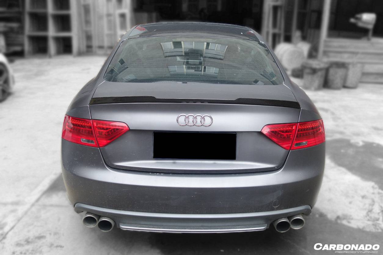 Carbonado 2009-2015 Audi A5 Sline S5 Sedan RW Style Carbon Fiber Trunk Spoiler