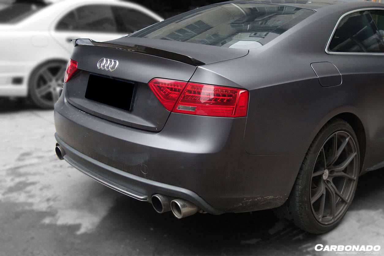 Carbonado 2009-2015 Audi A5 Sline S5 Sedan RW Style Carbon Fiber Trunk Spoiler