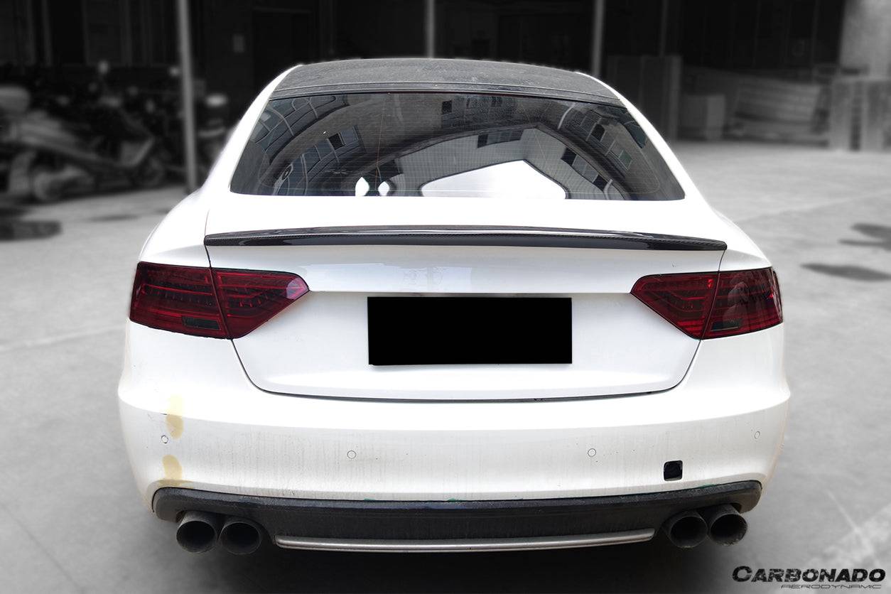 Carbonado 2009-2015 Audi A5 Sline S5 Sedan Sport Style Carbon Fiber Trunk Spoiler