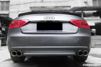 Carbonado 2009-2015 Audi A5 Sline S5 Sedan RW Style Carbon Fiber Trunk Spoiler