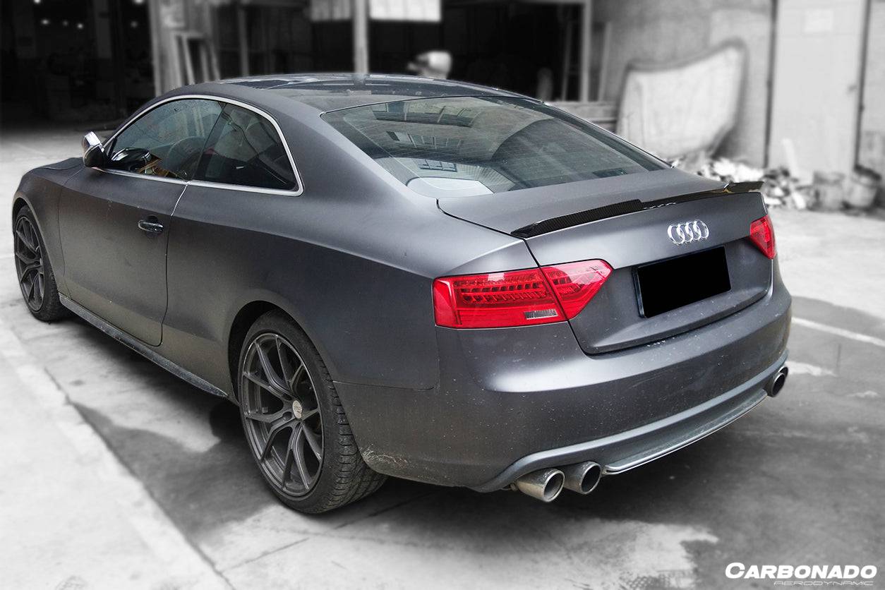 Carbonado 2009-2015 Audi A5 Sline S5 Sedan RW Style Carbon Fiber Trunk Spoiler