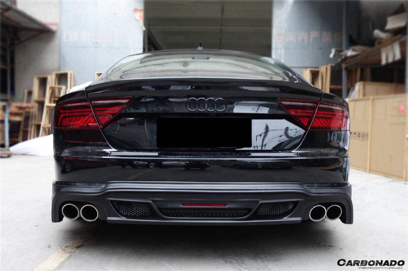Carbonado 2012-2014 Audi A7 WD Style Rear Lip Diffuser With Exhaust Tips