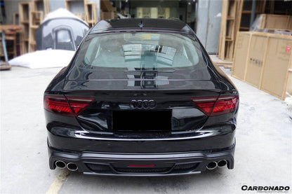 Carbonado 2012-2014 Audi A7 WD Style Rear Lip Diffuser With Exhaust Tips