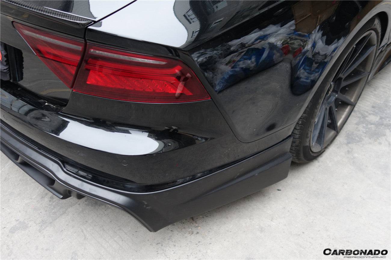Carbonado 2012-2014 Audi A7 WD Style Rear Lip Diffuser With Exhaust Tips