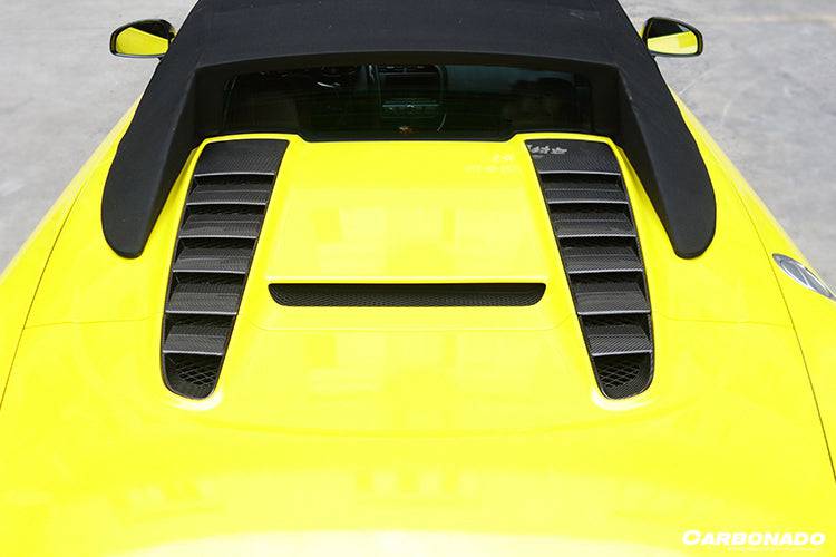 Carbonado 2009-2015 Audi R8 Spyder OE Style Carbon Fiber Trunk Air Scoop Cover