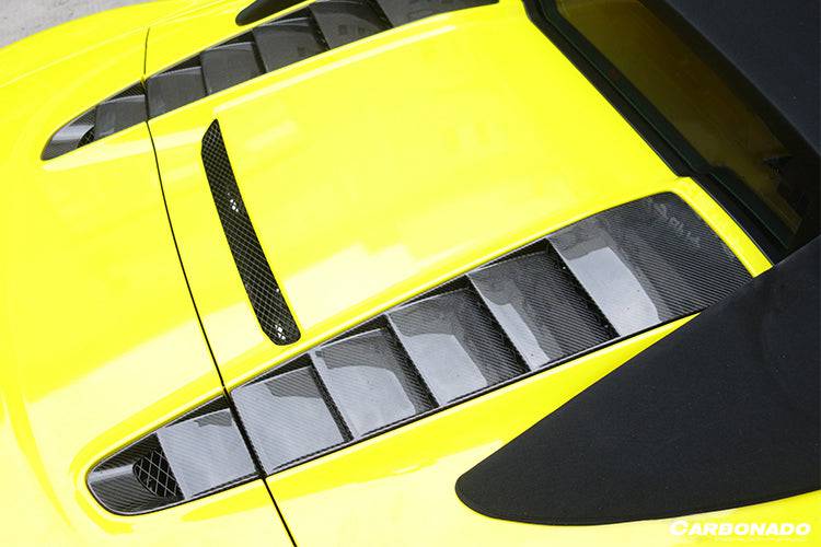 Carbonado 2009-2015 Audi R8 Spyder OE Style Carbon Fiber Trunk Air Scoop Cover