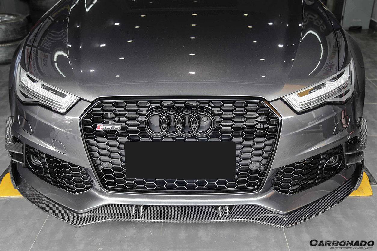 Faldón delantero de fibra de carbono estilo BS para Audi RS6 Avant Carbonado 2013-2018