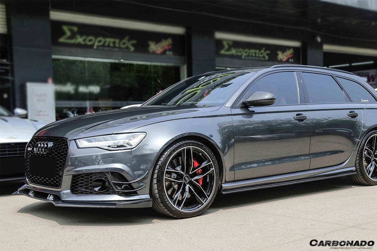 Faldón delantero de fibra de carbono estilo BS para Audi RS6 Avant Carbonado 2013-2018
