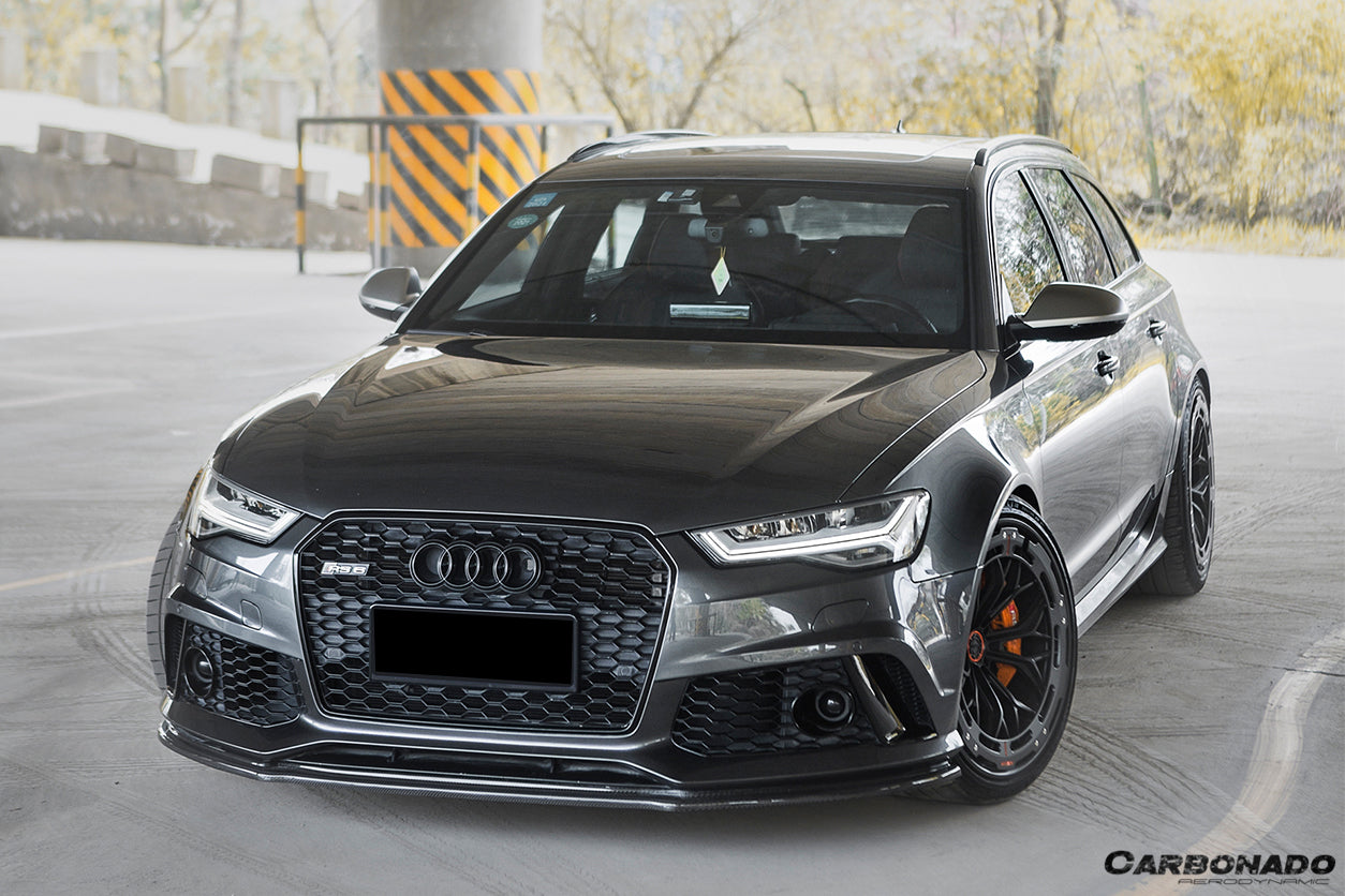 Carbonado MN Style Carbon Fiber Front Lip | 2013-2018 Audi RS6 Avant