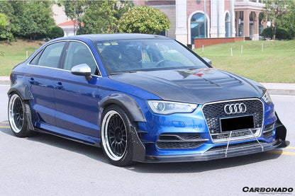 Guardabarros ancho de fibra de carbono estilo BKSS para Audi S3 A3 Sline Sedán Carbonado 2013-2016