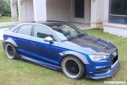 Guardabarros ancho de fibra de carbono estilo BKSS para Audi S3 A3 Sline Sedán Carbonado 2013-2016
