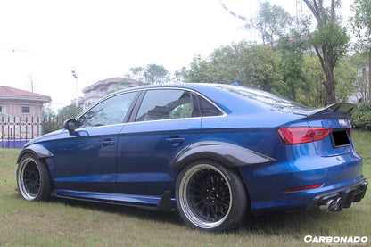 Guardabarros ancho de fibra de carbono estilo BKSS para Audi S3 A3 Sline Sedán Carbonado 2013-2016