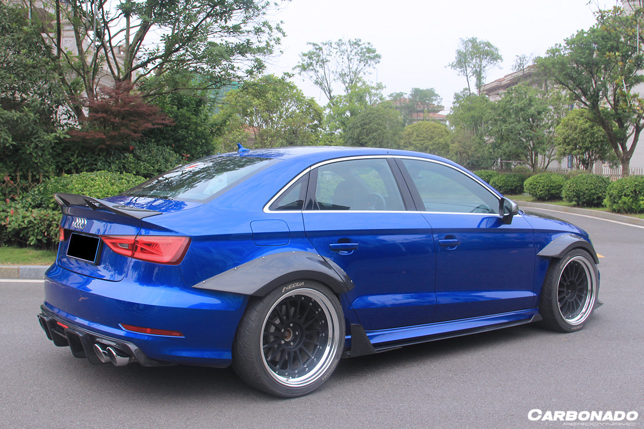 Guardabarros ancho de fibra de carbono estilo BKSS para Audi S3 A3 Sline Sedán Carbonado 2013-2016