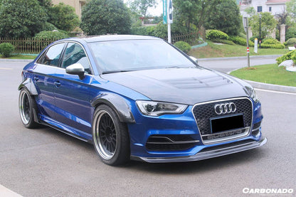 Guardabarros ancho de fibra de carbono estilo BKSS para Audi S3 A3 Sline Sedán Carbonado 2013-2016