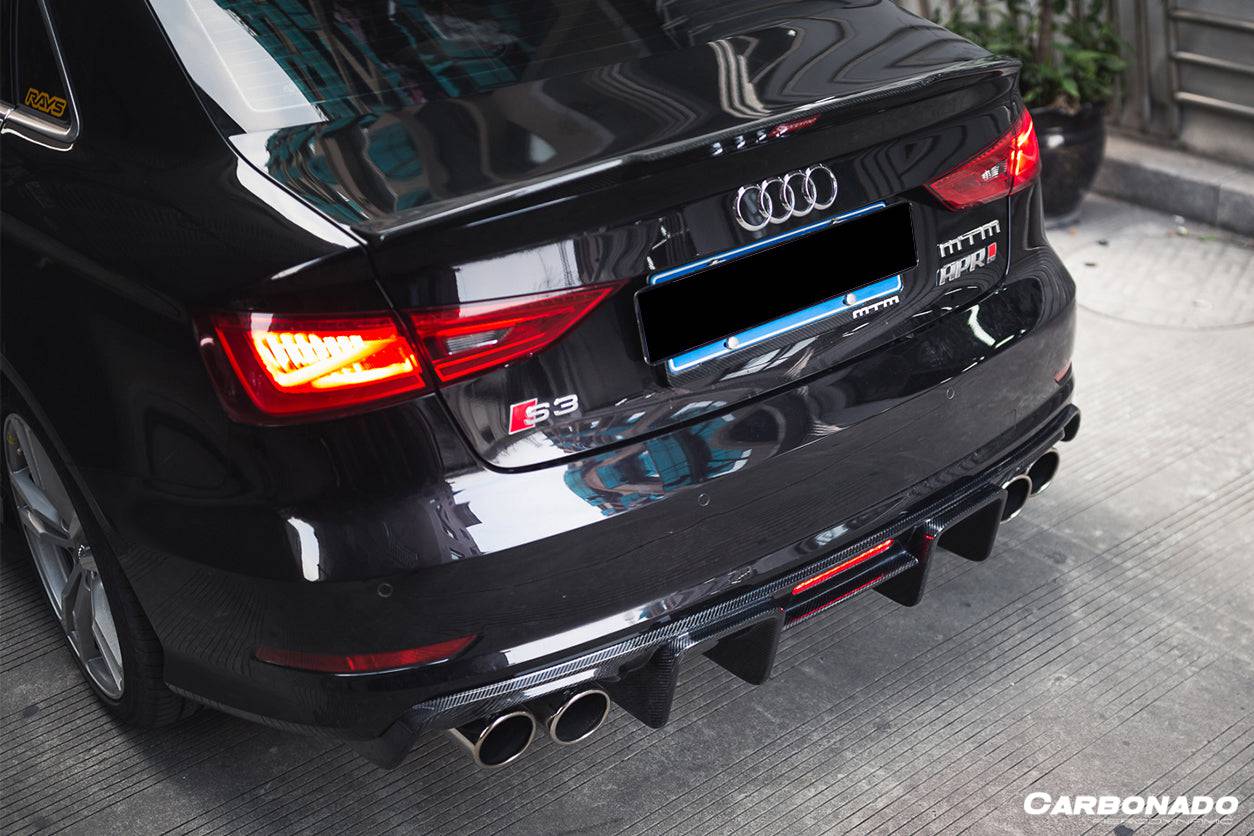 Carbonado 2013-2016 Audi S3 A3 Sline Sedan BKSS Style Carbon Fiber Rear Lip Diffuser