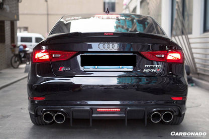 Carbonado 2013-2016 Audi S3 A3 Sline Sedan BKSS Style Carbon Fiber Rear Lip Diffuser