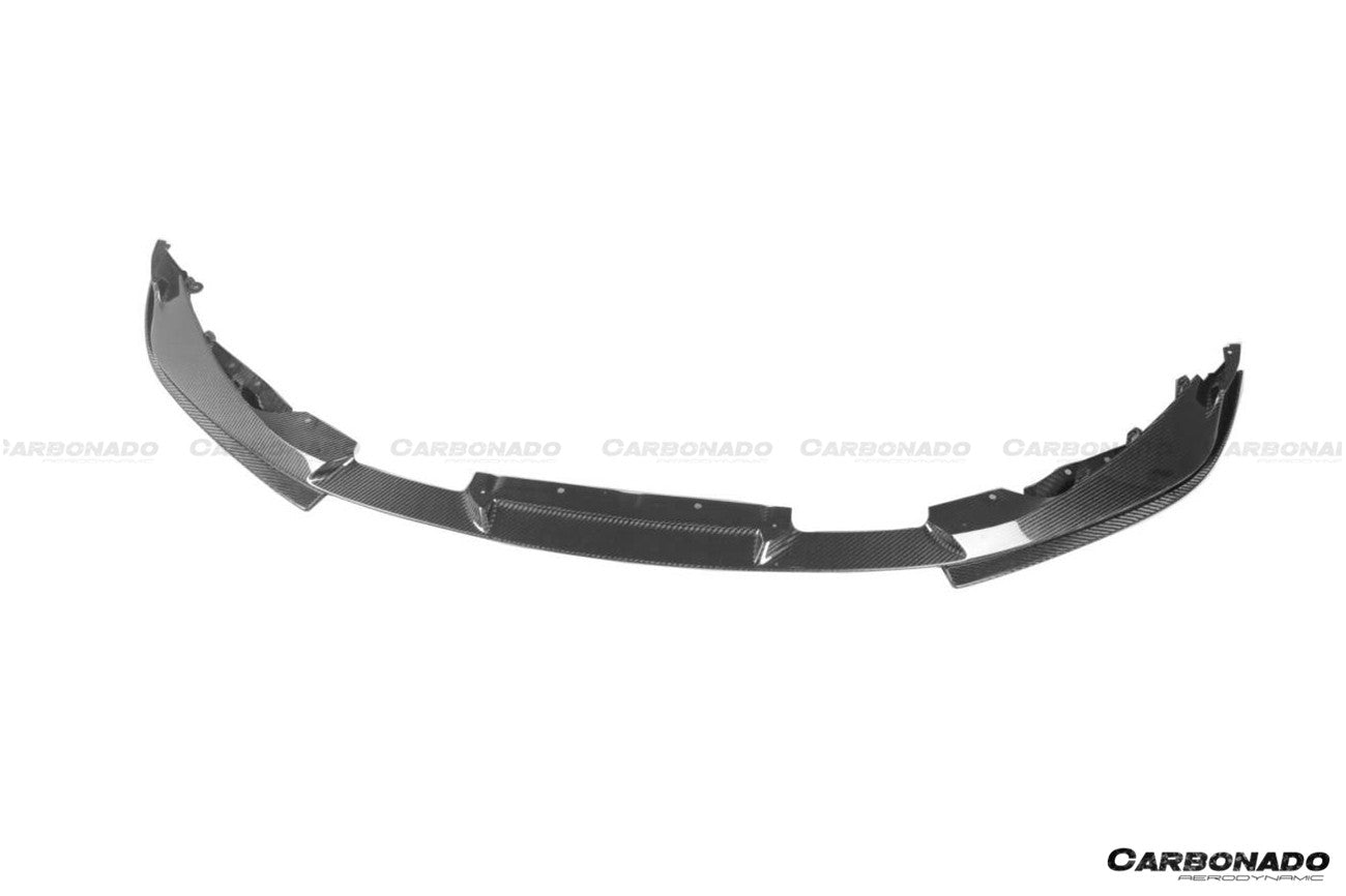 Carbonado 2021-2024 BMW M3 G80   G81 M4 G82   G83 D3 Style DRY Carbon Fiber Fornt Lip Splitter with Winglets