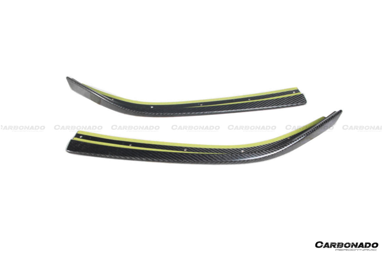 Carbonado 2021-2024 BMW M3 G80   G81 M4 G82   G83 D3 Style DRY Carbon Fiber Fornt Lip Splitter with Winglets