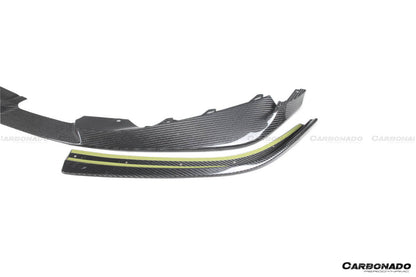 Carbonado 2021-2024 BMW M3 G80   G81 M4 G82   G83 D3 Style DRY Carbon Fiber Fornt Lip Splitter with Winglets