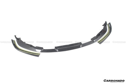 Carbonado 2021-2024 BMW M3 G80   G81 M4 G82   G83 D3 Style DRY Carbon Fiber Fornt Lip Splitter with Winglets