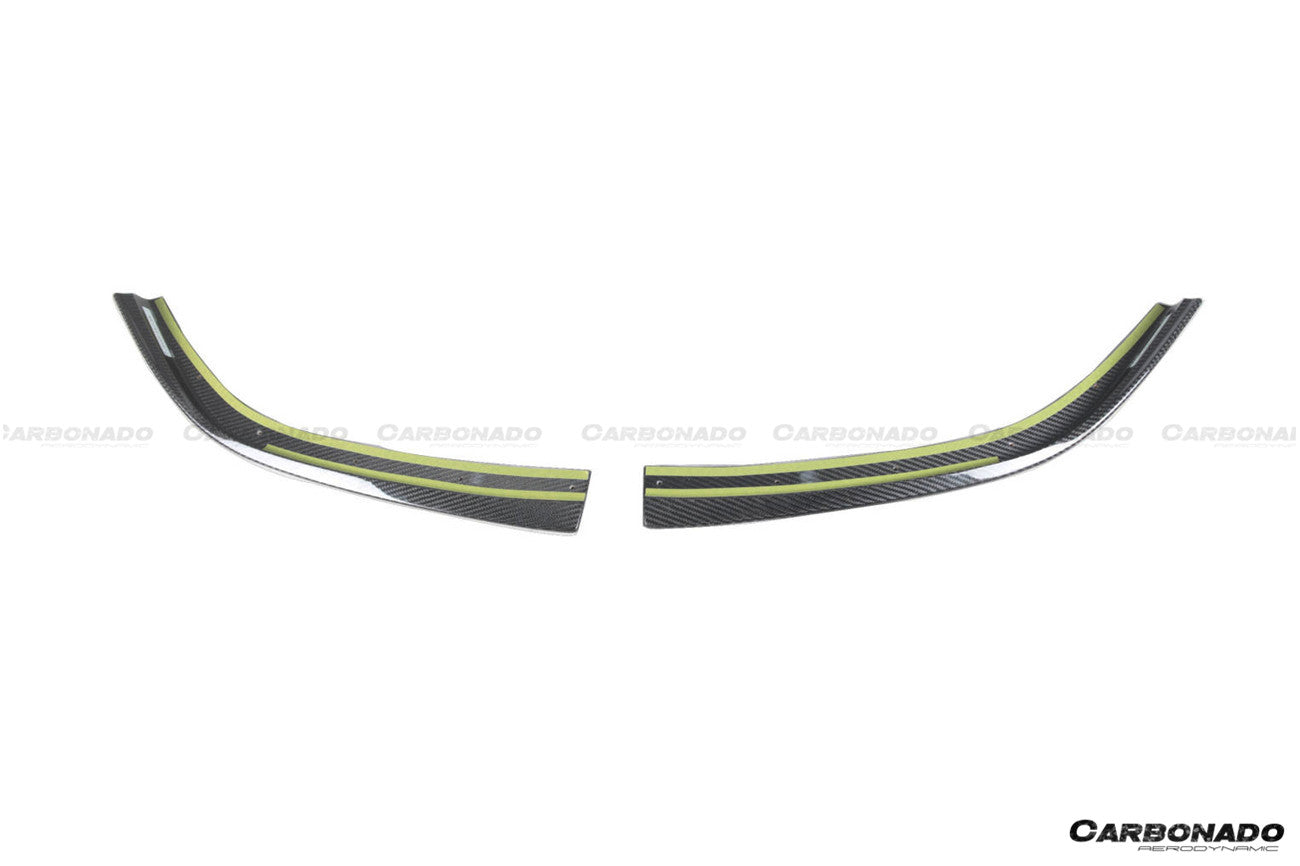 Carbonado 2021-2024 BMW M3 G80   G81 M4 G82   G83 D3 Style DRY Carbon Fiber Fornt Lip Splitter with Winglets